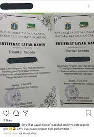 Mau Nikah? Harus Punya Sertifikat Layak kimpoi! 