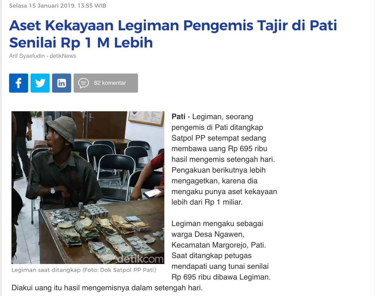 Pengemis Punya Tabungan 1 M, Coba Pikirkan Alternatif Cara Menyumbang Berikut