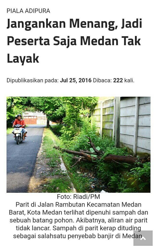 KOTA MEDAN Dinobatkan Sebagai Kota Paling Kotor oleh Kementerian Lingkungan Hidup