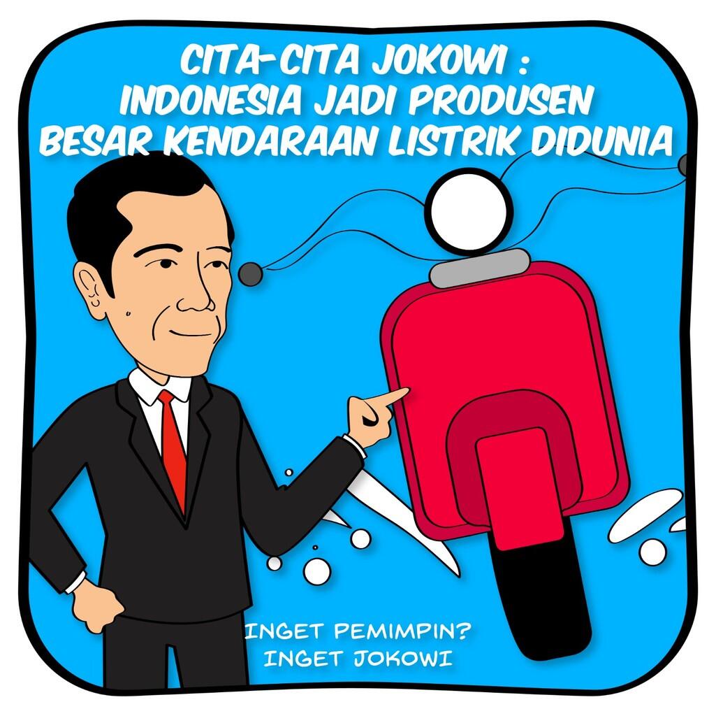 Jokowi Bercita-cita Indonesia Jadi Pemain Kendaraan Listrik, Perpres Sedang Disiapkan