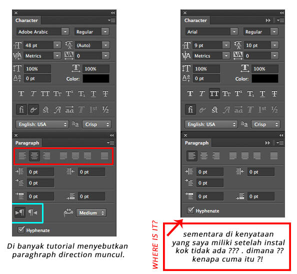 tips-trik - HOW TO FIX PARAGRAPH DIRECTION / BACKWARDS TYPING IN PHOTOSHOP CS6