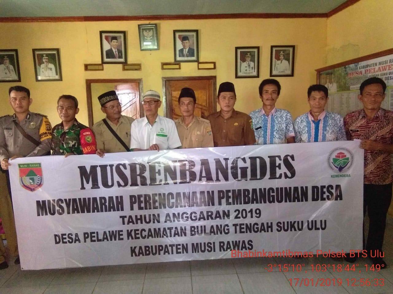 Bhabinkamtibmas dan Bhabinsa hadiri Musrenbangdes Tahun 2019