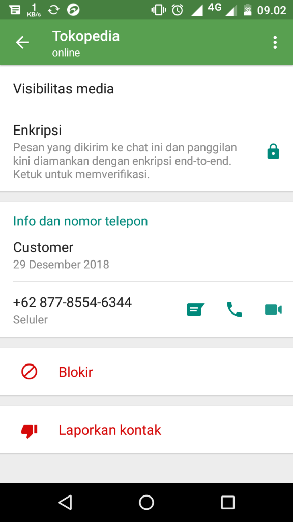 Respon Lama dari Tokopedia