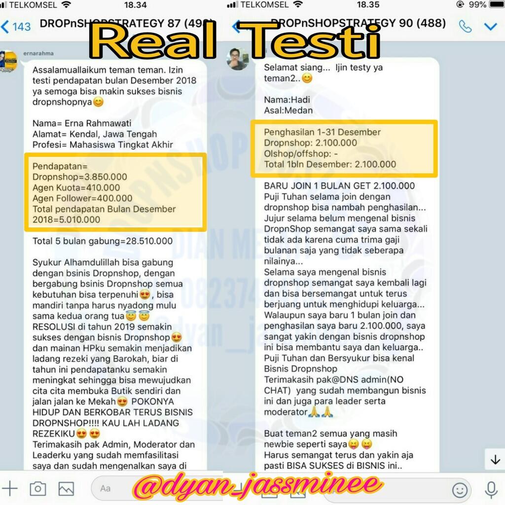 Lowongan kerja online "DROPNSHOP"