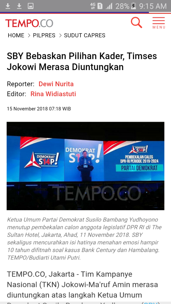 Walkot Cirebon Anak Buah SBY Dukung Jokowi, PD Akan Klarifikasi