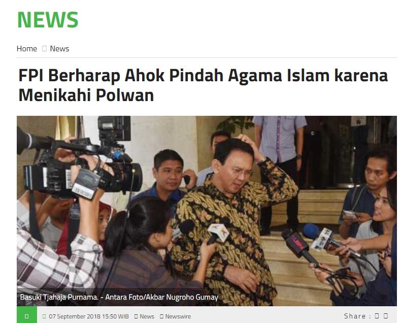 Dinikahi Ahok, Bripda Puput Pindah Agama