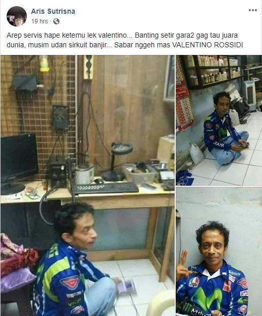 Pria asal Sidoarjo ini Viral, Mukanya Disebut Kembar Dengan Valentino Rossi