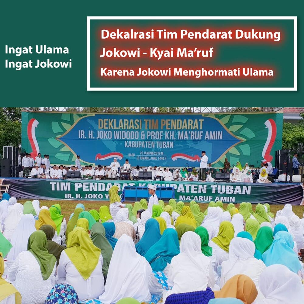 Baca Ikrar, Tim Pendarat Yakin Jokowi-Ma’ruf Mampu Raup 99 Persen Suara di Tuban