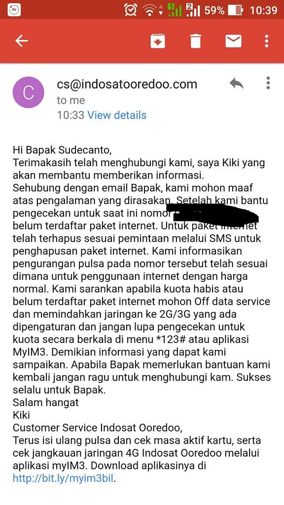 Kecewa dengan tokopedia dan indosat 