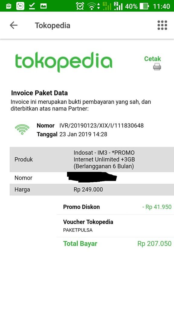 Kecewa dengan tokopedia dan indosat 