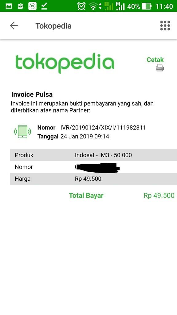 Kecewa dengan tokopedia dan indosat 