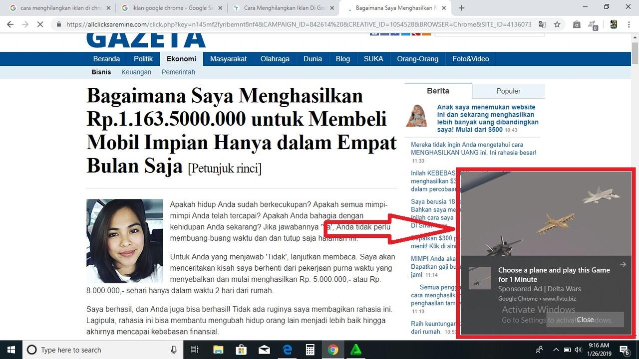 Mohon pencerahan cara untuk menghilangkan IKLAN GOOGLE CHROME DI PC