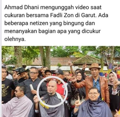 Fadli Zon-Ahmad Dhani tiru Jokowi cukur di Garut, warganet heran