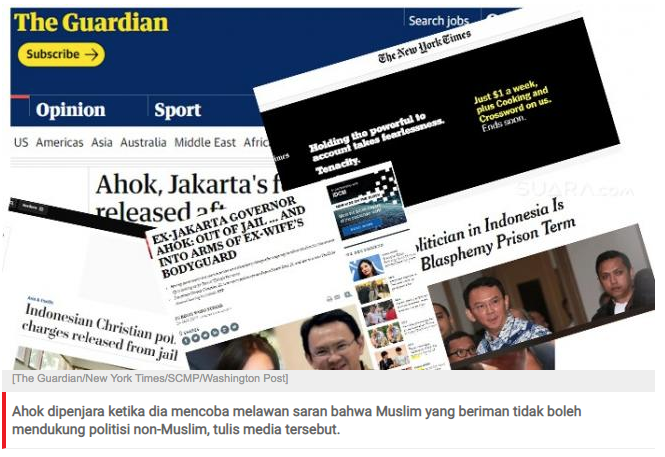 Media Asing: Ahok Bebas dari Penjara, Jatuh ke Tangan Pengawal Mantan Istri