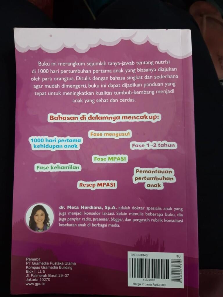 Review Buku "Tanya Jawab Tentang Nutrisi di 1000 Hari Pertama Kehidupan Anak"