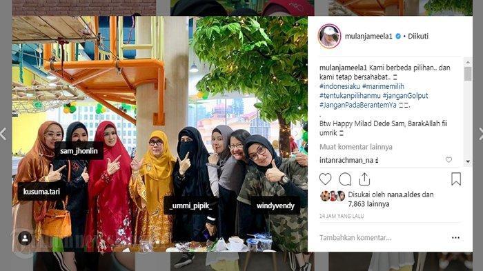 Mulan Jameela Beber Pilihan Capres Umi Pipik, Istri Almarhum Uje Itu Beri Klarifikasi