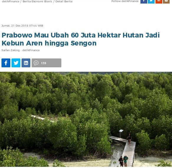 Prabowo-Sandi Dinilai Belum Punya Komitmen Kuat pada Isu Lingkungan