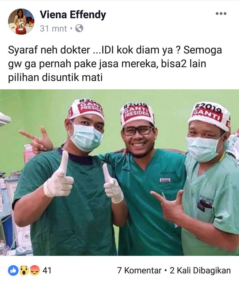 Viral, Foto 3 Petugas Medis Gunakan Atribut #2019GantiPresiden saat Dinas