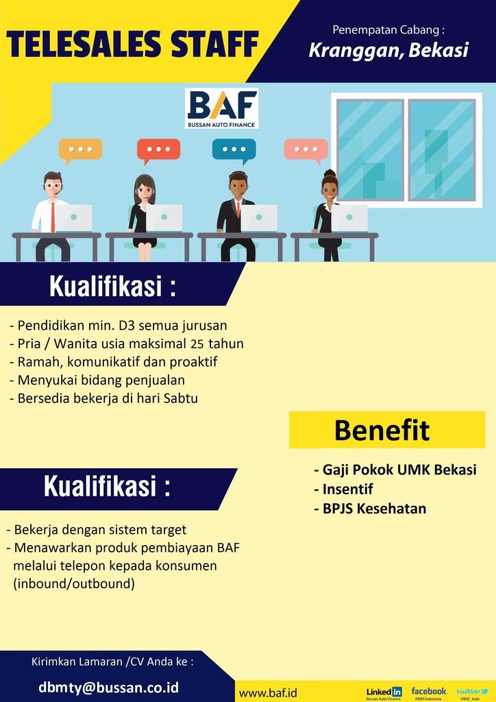 Lowongan Kerja Telesales Pt Bussan Auto Finance Kaskus
