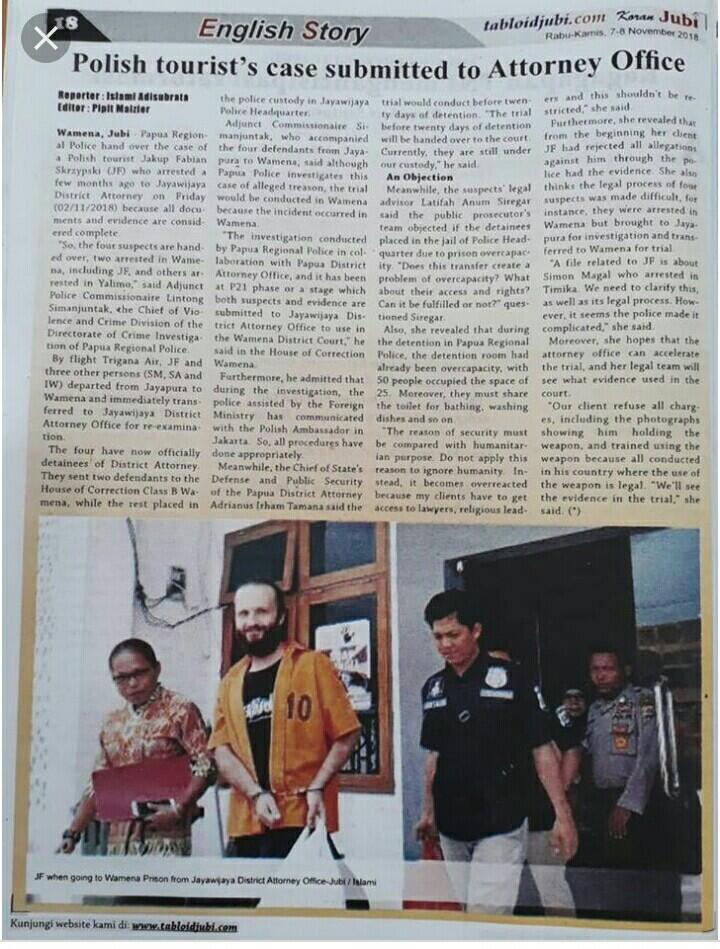 Jakob Skrzypski, Pedagang Senjata atau Turis di Papua?