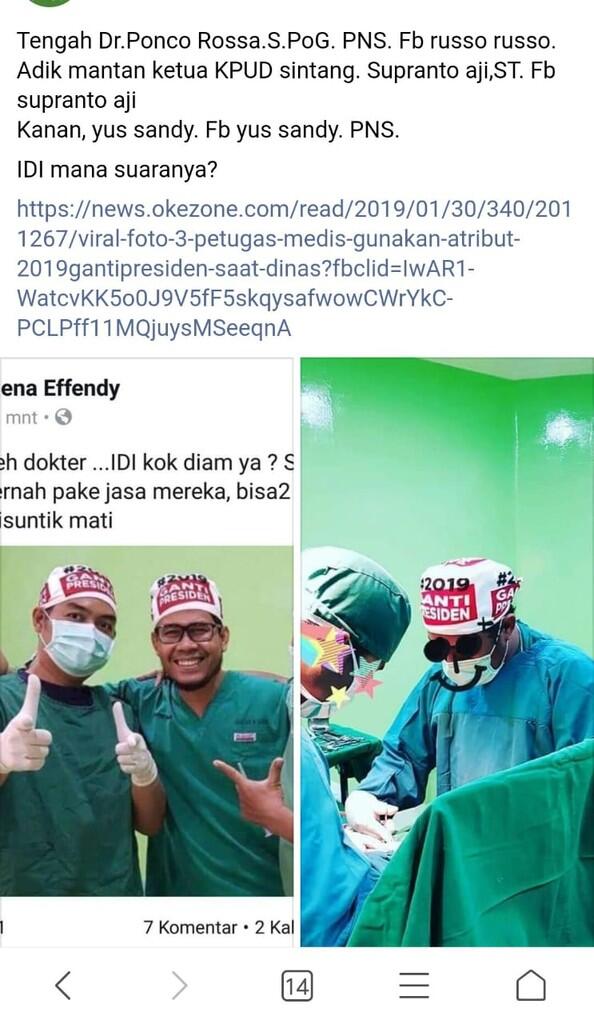 Bawaslu Panggil 2 Dokter Bertutup Kepala '2019 Ganti Presiden'