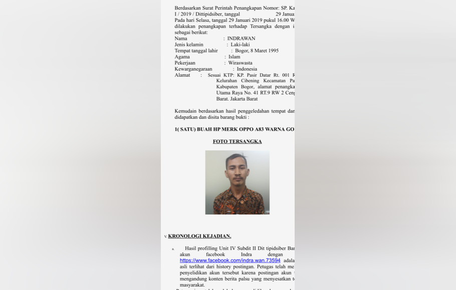Polri Bekuk Penyebar Hoax Demo Buruh di Morowali