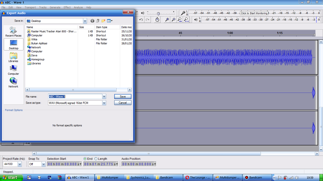 Cara membuat video Oscilloscope view sebuah chiptune