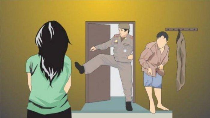 Suami Gerebek Isteri yang Sedang 'Asyik' Dengan Selingkuhan di Kamar Kos