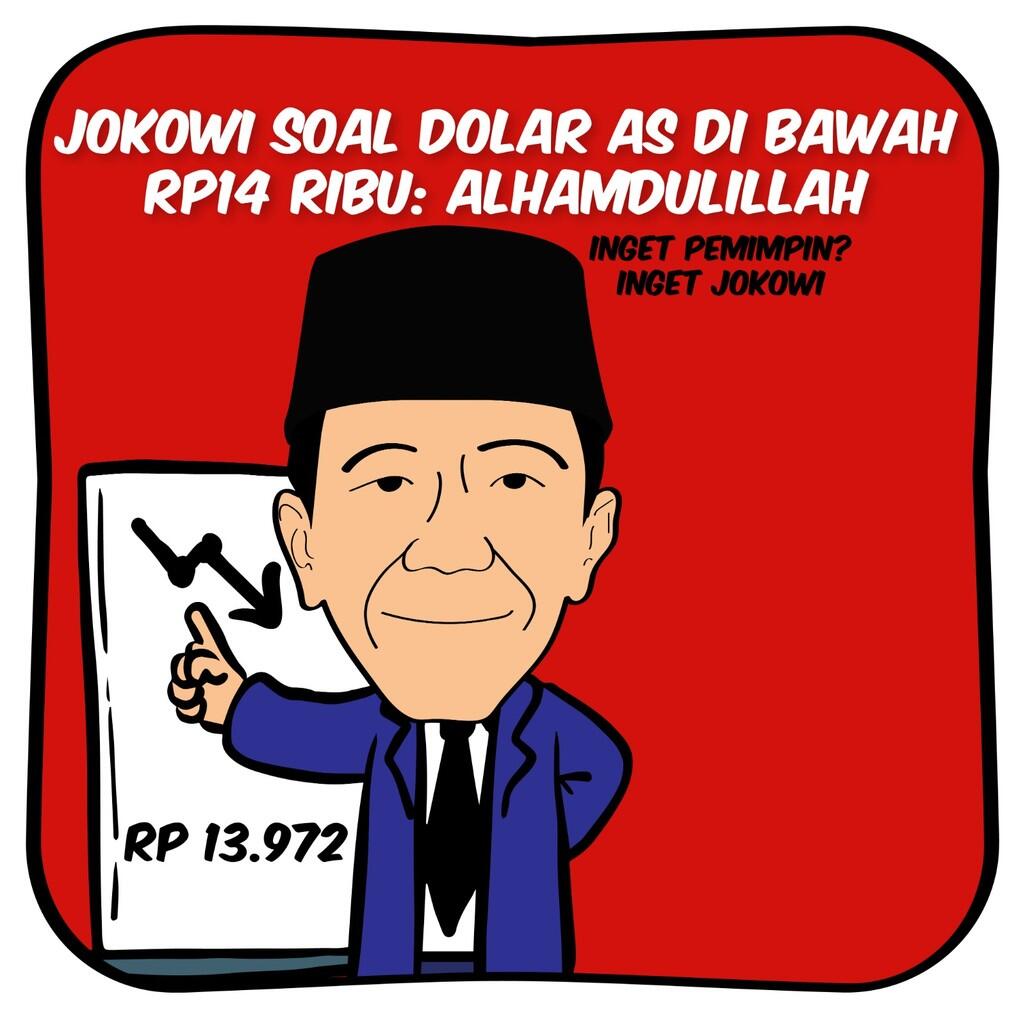 Jokowi soal Dolar AS di Bawah Rp14 Ribu: Alhamdulillah