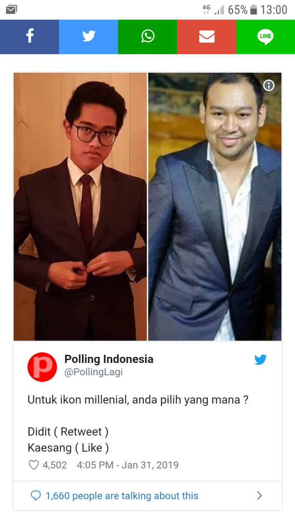 Anak Bungsu Jokowi Dibandingkan dengan Anak Prabowo, Begini Reaksi Kaesang Pangarep