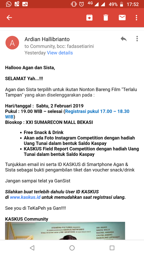 Pertama Kali Nobar Kaskus