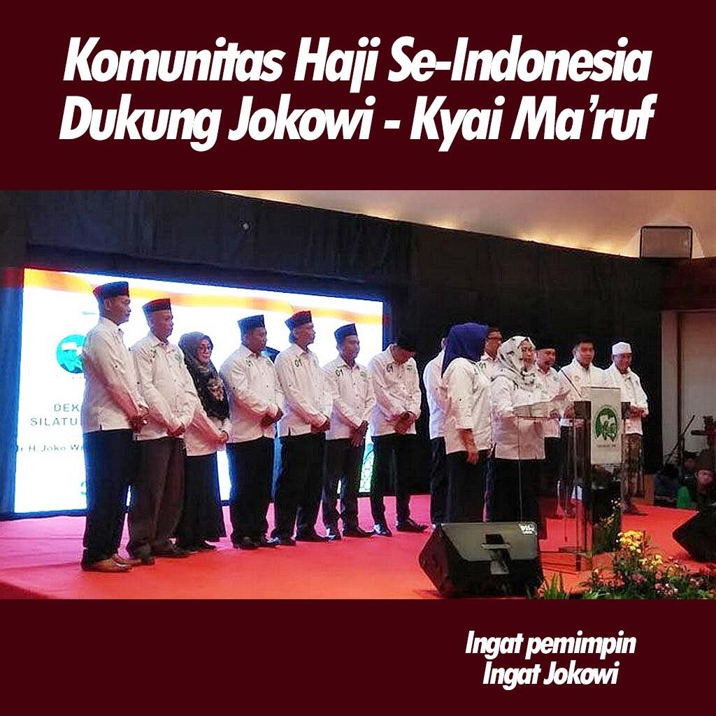 Komunitas Haji Se-Indonesia Dukung Paslon Jokowi-Ma'ruf