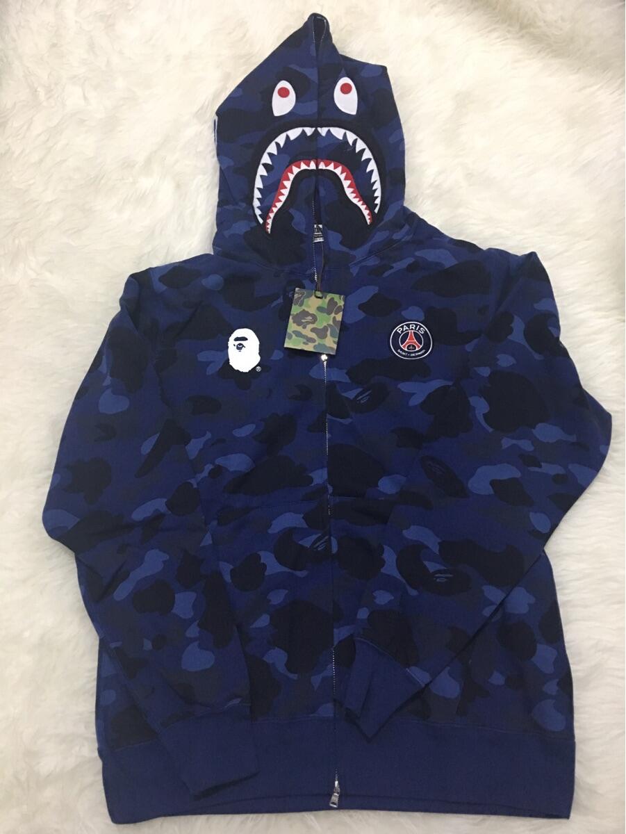 BAPE x PSG Shark Fullzip Hoodie A 