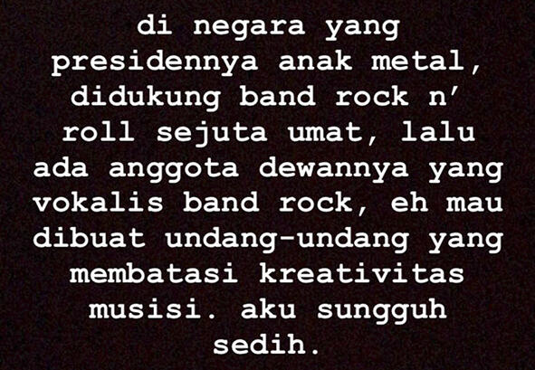 RUU Permusikan yang Kontradiktif dengan karakter pemimpin kita