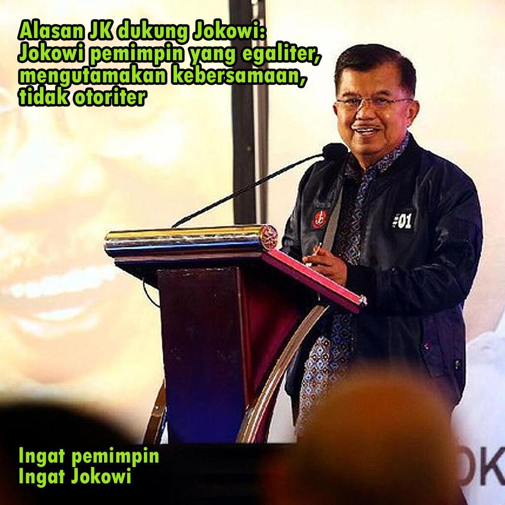 JK Ungkap Alasan Dukung Jokowi: Dia Tidak Otoriter
