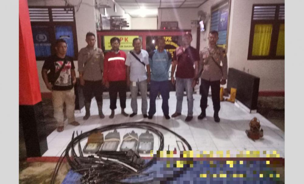 Curi Kabel Milik PT OKI Pulp, Sarmadin Digelandang Polisi