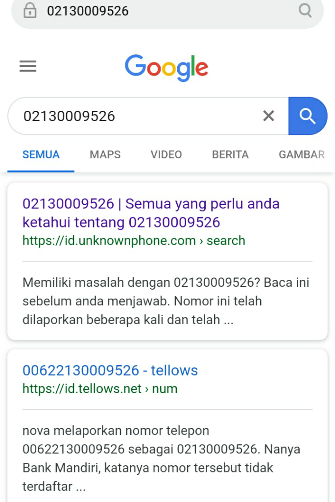 "BAHAYA" No Telepon Penipuan +6221 30009526 02130009526 Telkom Harus Bertindak