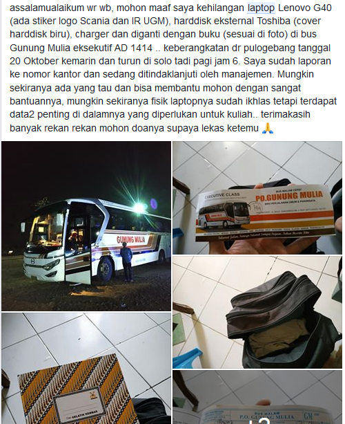 Bus Recommended ke Solo yang Jalan Paling Malam, Gunung Mulia