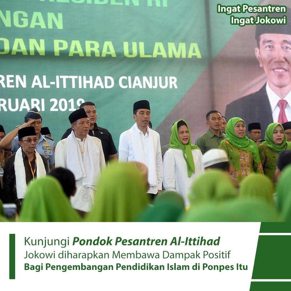 Kunjungi Ponpes Al-Ittihad Cianjur, Jokowi Didoakan Panjang Jabatan