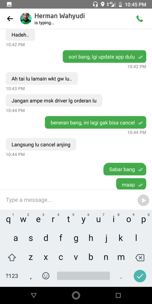 Supir Gojek Galak