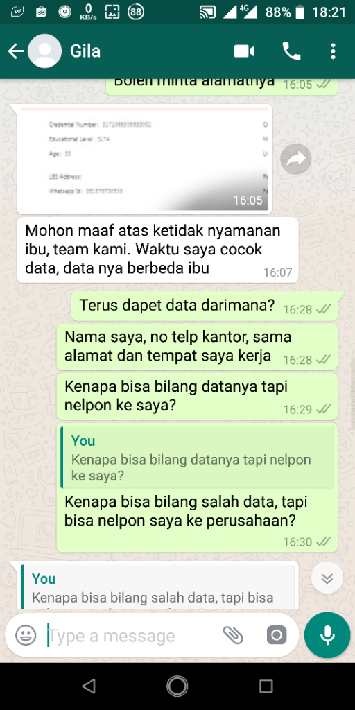 Penipuan Oleh Marketing Nakal