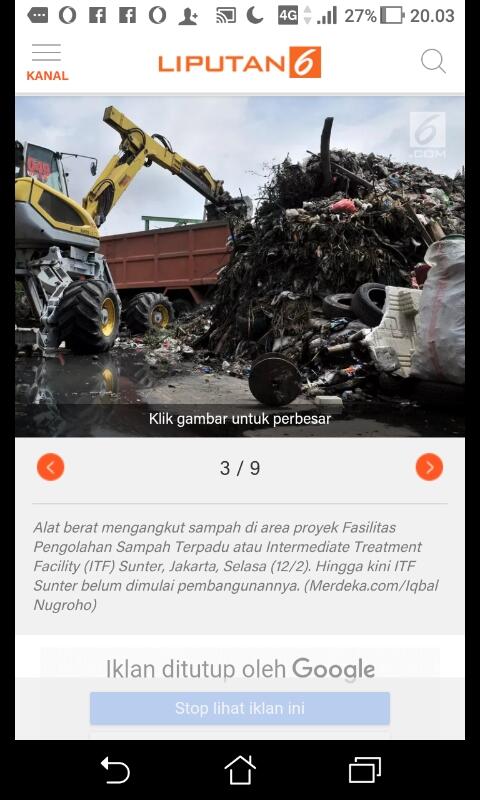 FOTO: Proyek Pengolahan Sampah ITF Sunter Mangkrak