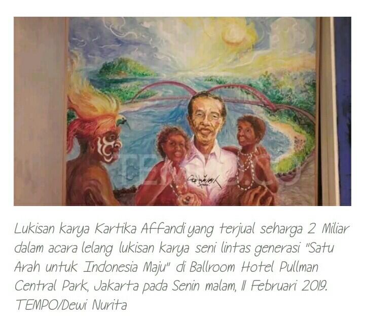 Saat Pendukung Jokowi Beli Lukisan Seharga Rp 2 Miliar