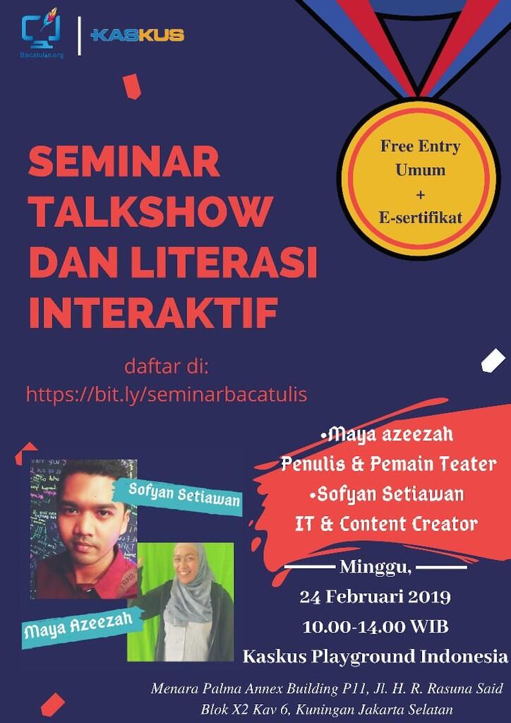 SEMINAR DAN TALKSHOW LITERASI INTERAKTIF