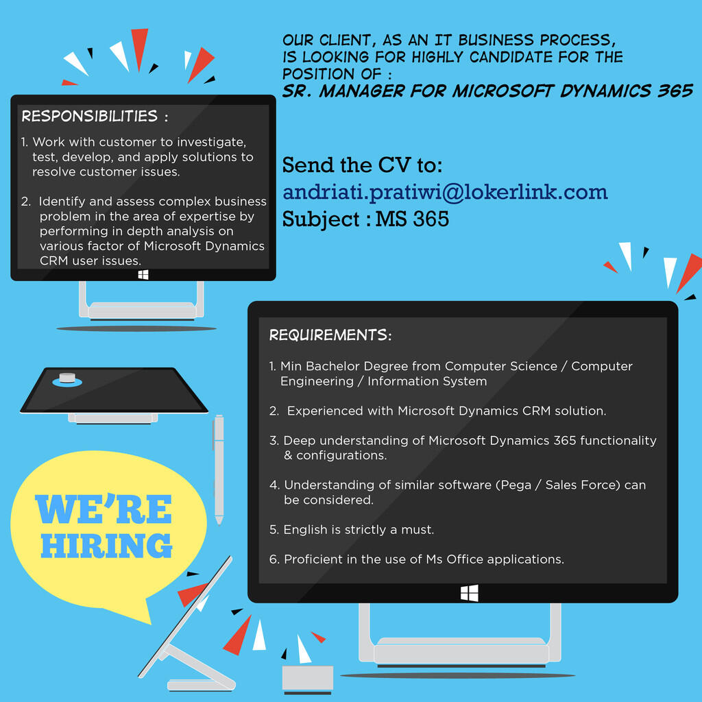 WE'RE HIRING! 4 positions below in Jakarta!