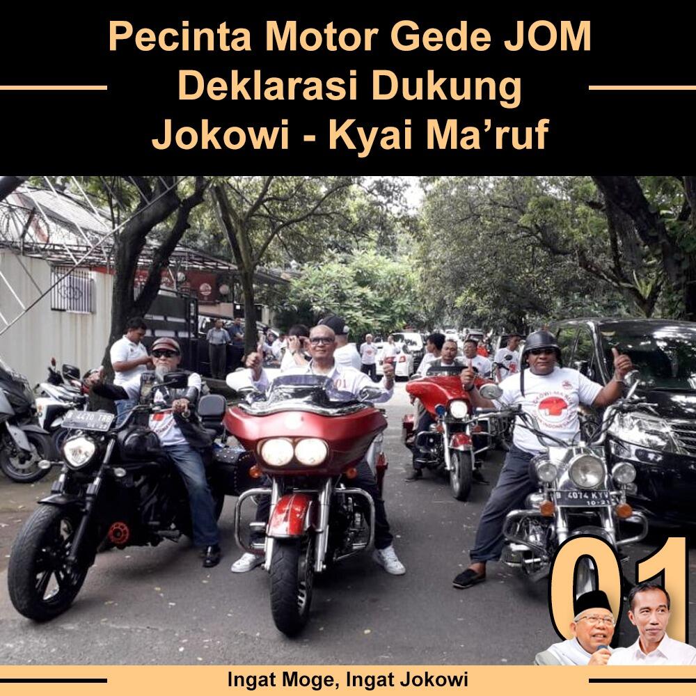 Penggemar Moge Jakarta Raya Deklarasikan Dukungan untuk Jokowi-Ma'ruf