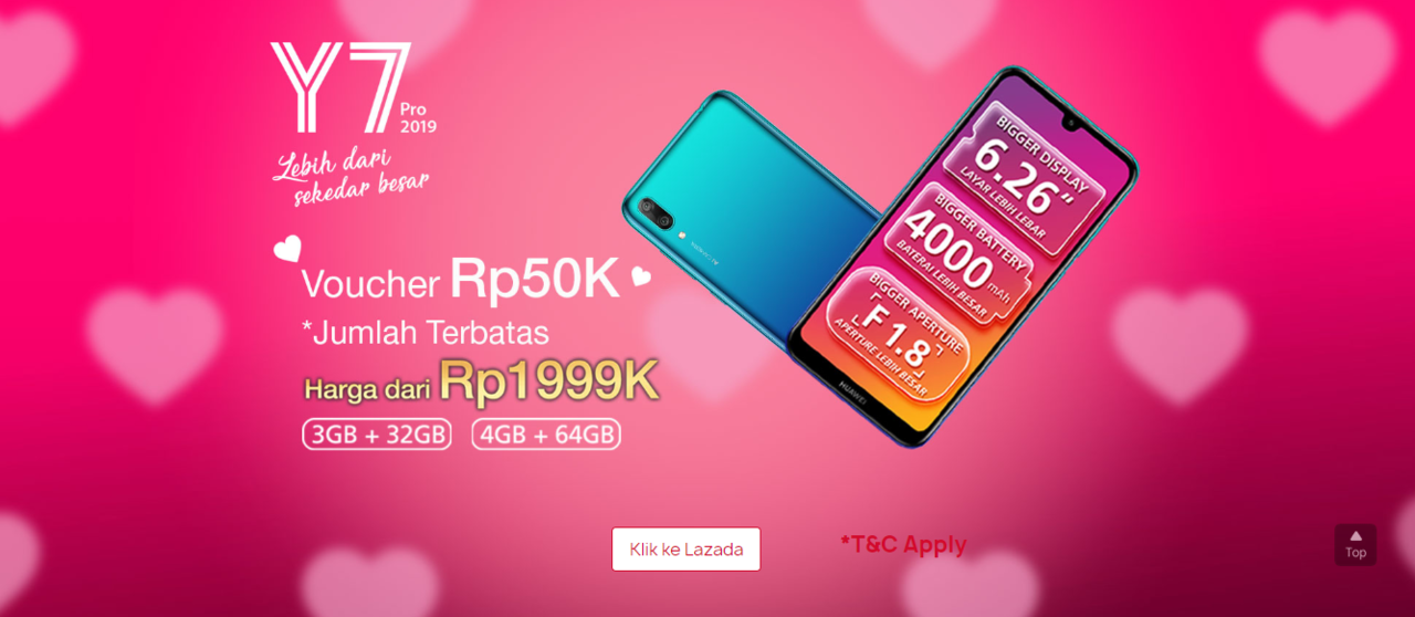 Huawei Y7 Pro + Voucher 50k Apa Infinix HOT 6X + Free Unlimited 1 Bulan?