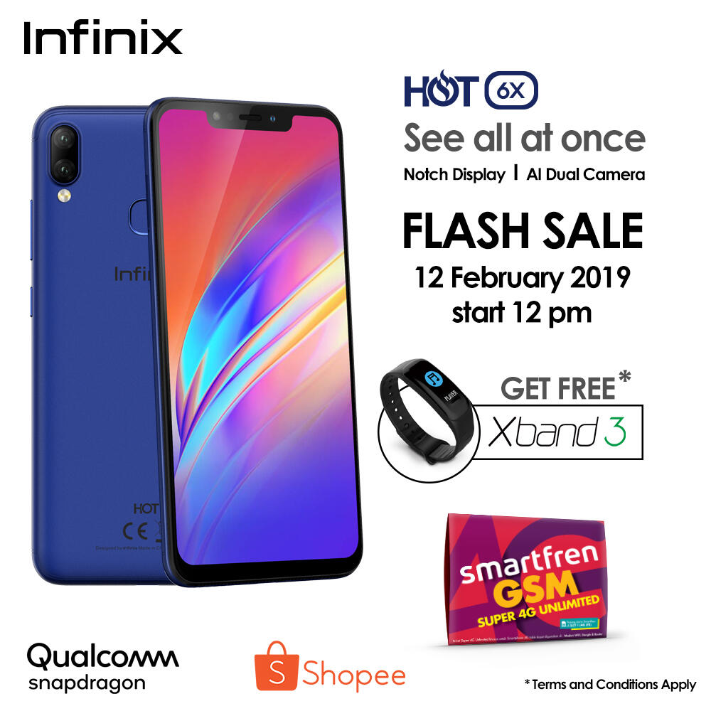 Huawei Y7 Pro + Voucher 50k Apa Infinix HOT 6X + Free Unlimited 1 Bulan?