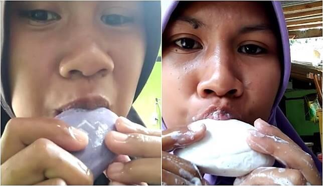 Perempuan ini Makan Sabun Kayak Makan Es Krim, Mau Viral Kok Sampai Segitunya ya?