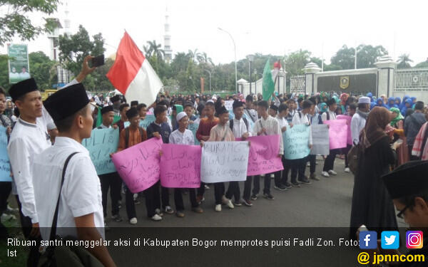 Puisi Fadli Zon Bikin Ribuan Santri Bogor Pindah Dukung Jokowi